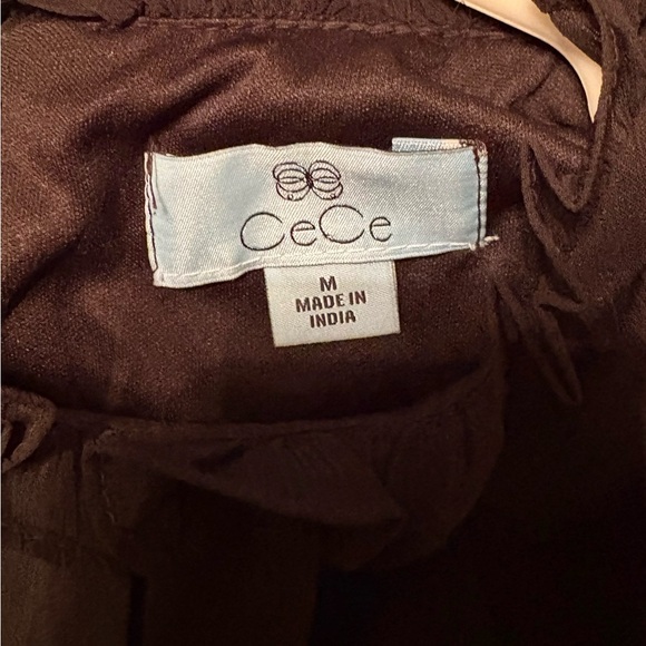 CeCe Black Top with Ruffled Sleeves - Picture 5 of 6